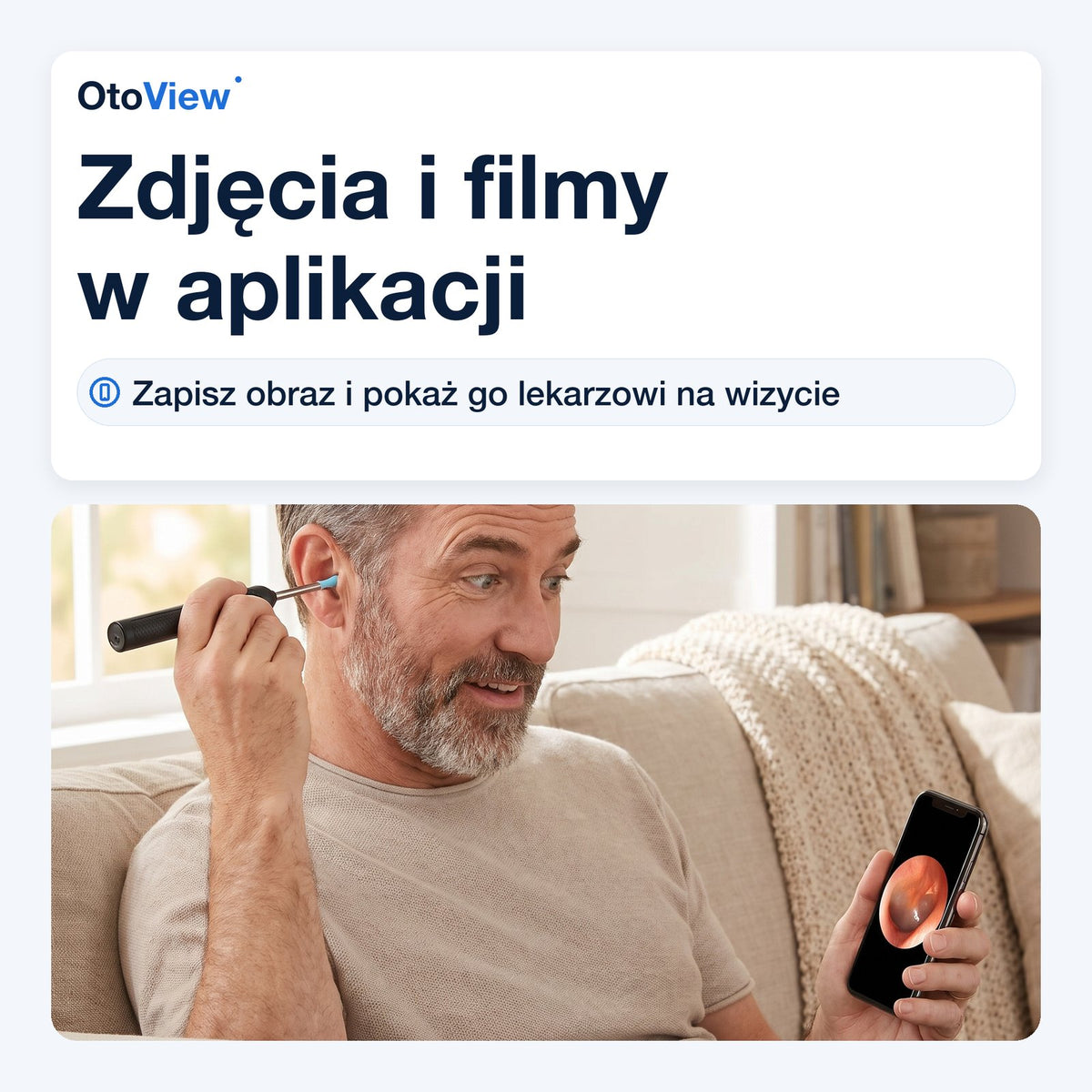 Zdjęcia i filmy w aplikacji — pokaż obraz lekarzowi