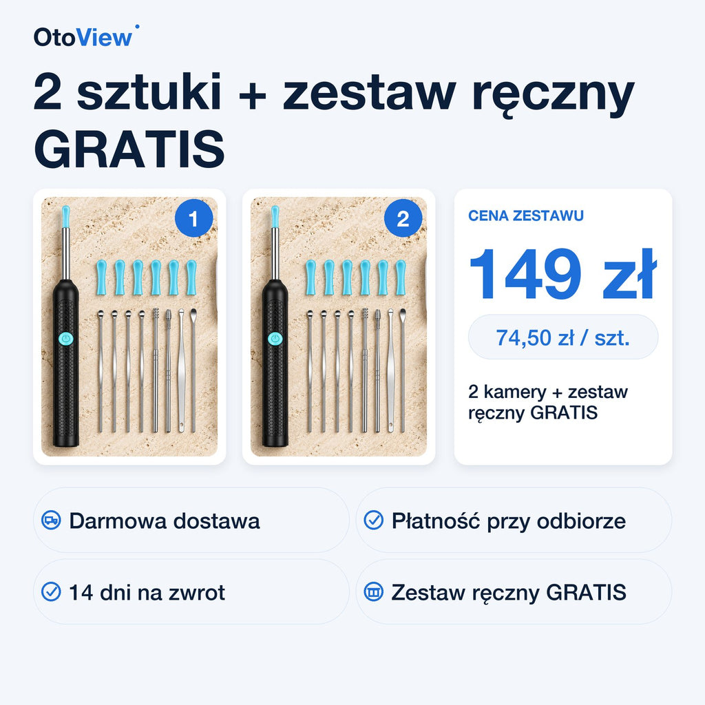 2 sztuki + zestaw ręczny GRATIS za 149 zł